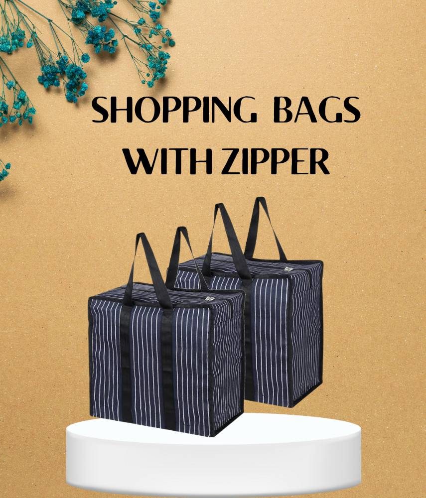 Explore Shopping bags with zipper for your grocery and shopping.